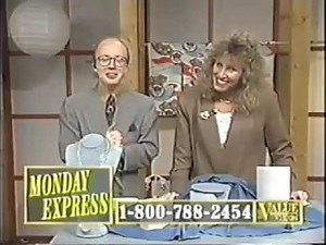 Home shopping host breaks chain on-air