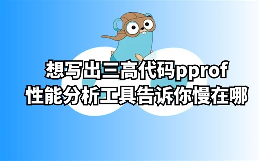 想写出三高代码pprof性能分析工具告诉你慢在哪
