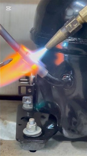 Compressor line braizing#youtubeshorts#shorts#compressor#brazing