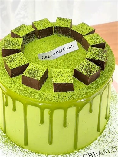 Immersive Matcha Cake Making with Raspberry Jelly