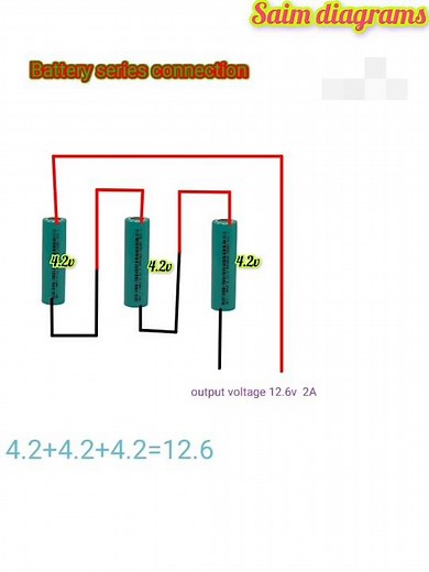 Battery series and paralell connections
