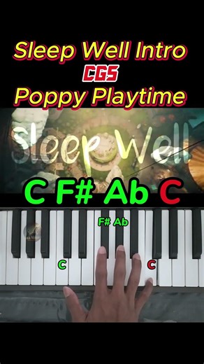 Sleep Well (Intro) CG5 Poppy Playtime Easy Piano Tutorial #shorts #poppyplaytime