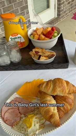 Washed down our perfect summer brunch with a cold glass of Tropicana #tropicanapartner