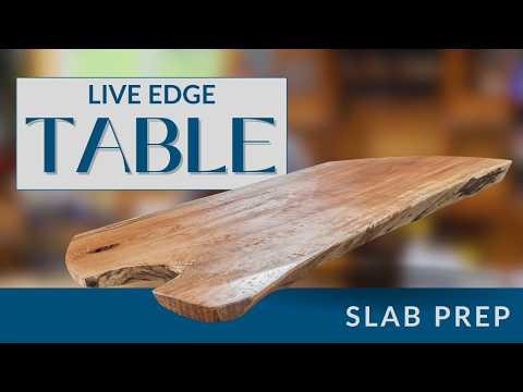 Live Edge End Table: Prepping the Slab