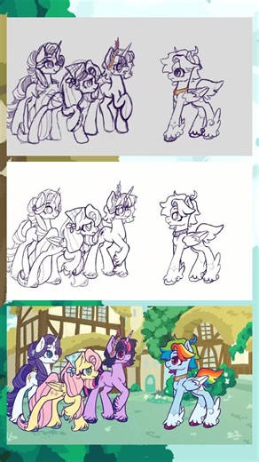 Rayadoriio on Instagram: "Some work in progress scenes from my first shot in MLP Reanimated by GatorGoatJohnny! If you want to see the full project the link is in my bio! This was only my second time animating something like this so it was a huge learning experience haha. Looking forward to doing more animation in the future! #mlp #mlpfanart #mlpreanimated #multianimatorproject #mylittlepony"