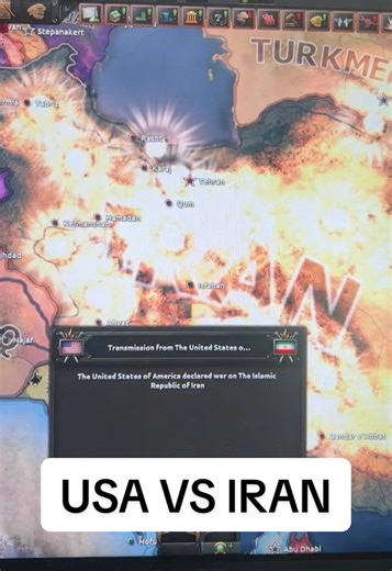 HOI4 WW3 is Here USA vs Iran #hoi4 #heartsofiron4 #ww3 #usa #iran #nuclear #heartsofiron #heartsofironiv #hoi4memes #hoi4mods #paradoxinteractive