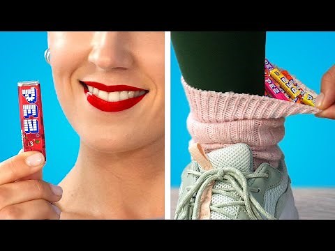 SNEAK FOOD IN CLASS! 11 School Pranks & DIY School Hack Ideas