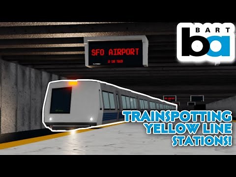 TRAINSPOTTING YELLOW LINE STATIONS! | Ro-Scale Bay Area Rapid Transit | [ROBLOX]