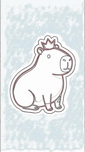 Easy Cute King Capybara: Step-by-Step Drawing! with Chillify