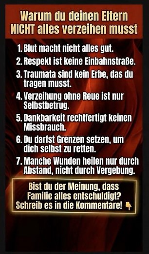 Warum du deinen Eltern NICHT alles verzeihen musst 🚫🧠 #psychologie