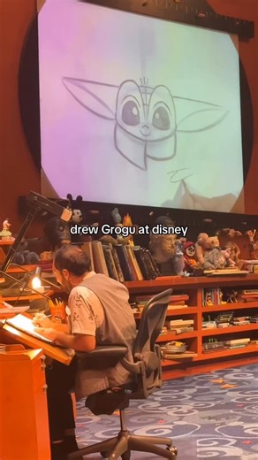 Leslie on Instagram: "Grogu drawing at Animation Academy #disneyland #disneyfyp #drawing #sketching #animation"