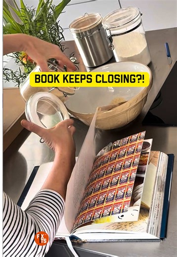 Book keeps closing when your hands are busy? This DIY magnetic page holder keeps cookbooks and work books open — no mess, no frustration. Small fix. Big difference. #DIY #LifeHack #Fix #Organisation #HomeHack
