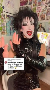 Olive★Ugly on Instagram: "CHER ON SHARK TANK 💁🏻‍♀️ #cher #dragqueen #drag #impersonation #impression #gothmakeup"