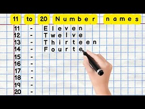 11 to 20 Numbers names | | Learn number names 11 to 20 | Number names | Number names with spelling