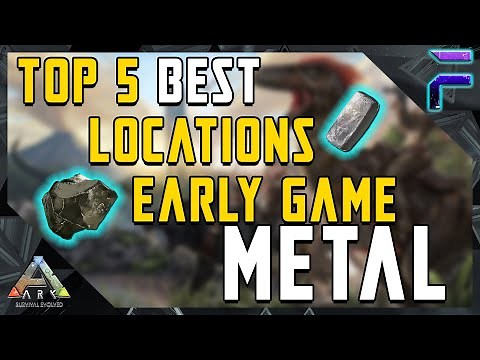 TOP 5 BEST LOCATIONS EARLY GAME METAL! EASY! - Ark