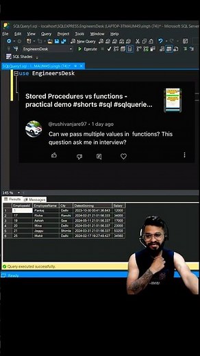 #day92 - How to create an SQL function with two parameters ❓#coding #sql #sqlqueries
