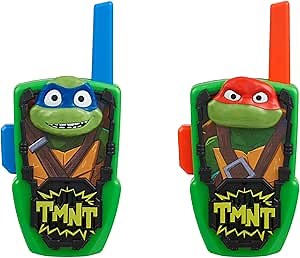 eKids Teenage Mutant Ninja Turtles Toy Walkie Talkies for Kids, Static Free Indoor and Outdoor Toys for Boys, Ninja Turtles Toys Make Great Gifts for Kids