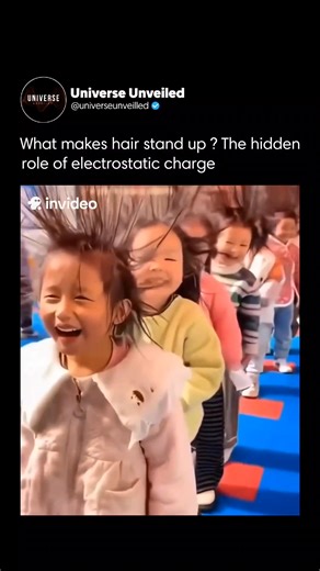 Universe unveiled | Hair stands on end when an electrostatic charge builds on its surface, often caused by friction or contact with certain materials. As... | Instagram