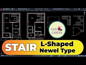 How To Design L-Shape Staircase & Newel Type Staircase in the FLOOR PLAN | AutoCAD | CAD CAREER