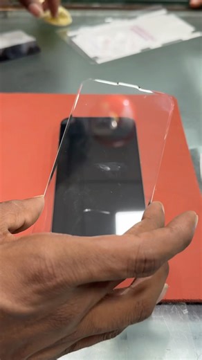 Bubble free 🆓screen protector how to install iPhone 15 Pro max temped glass #shortvideo #viralshort