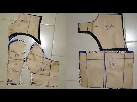 How to Draft and Cut a Bustier Pattern | Bustier Pattern with Yoke | Beginners Friendly Tutorial.