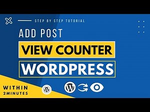 How To Add Post View Counter In WordPress | Post Views Counter WordPress 2025