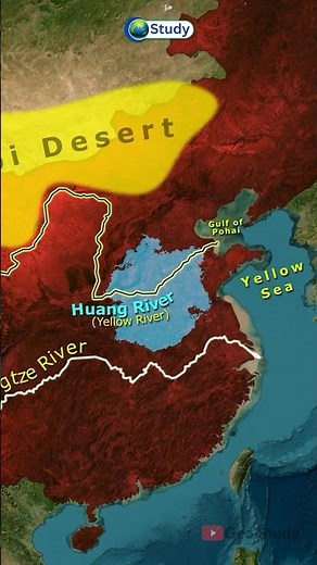 Yellow River OR Huang Ho River ( ह्वांगहो नदी ) | World Geography #upsc #geography #geostudy