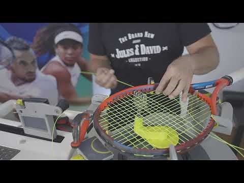 TENNIS SCHLÄGER BESPANNEN & ERGEBNIS KONTROLLE / YONEX VCORE 100L 280g
