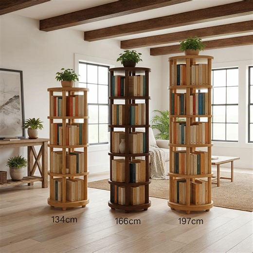 Solid Wood Rotating Shelf Organizer – 360 Wooden Storage Unit, Spinning Corner Shelf for Home, Kitchen & Living Room - Etsy