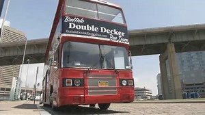 New double decker bus goes round-and-round Buffalo