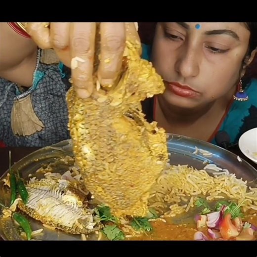 Spicy🔥Big FishCurry BasmatiRice #asmrsounds #foodie#bigbites#viral #compilation#mukbang #asmr#spicy