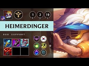 Heimerdinger Support vs Blitzcrank - KR Master Patch 25.21