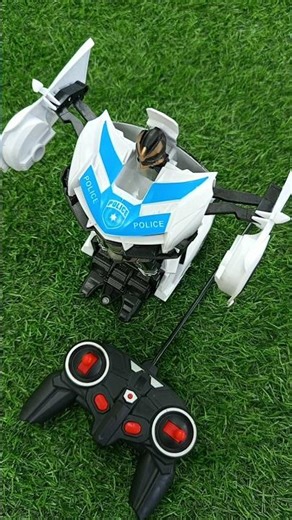 ASMR Unboxing and Testing RC Police Car Robot Transformers Toys No Talking