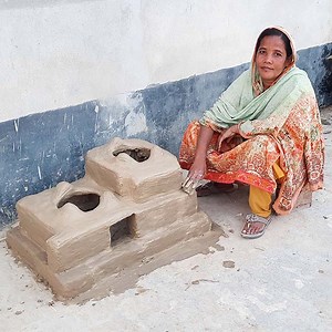 How to make mud clay oven for outdoor cooking | Rana Craft