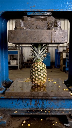 hydraulic press machine v/s pineapple 🍍