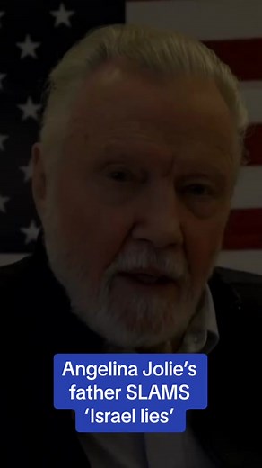 Angelina Jolie’s father Jon Voight SLAMS her in a video blasting her ‘lies’ about Israel and says he’s ‘disappointed’ in his estranged daughter after she posted a series of instagrams about the Israel-Hamas war #fyp #israel #hamas #gaza #angelinajolie #jonvoight #estranged #showbiz #celeb #familydrama