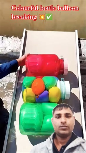 Colorful Balloon bottle Breaking Green Screen Video | Balloon Pop VFX Shorts