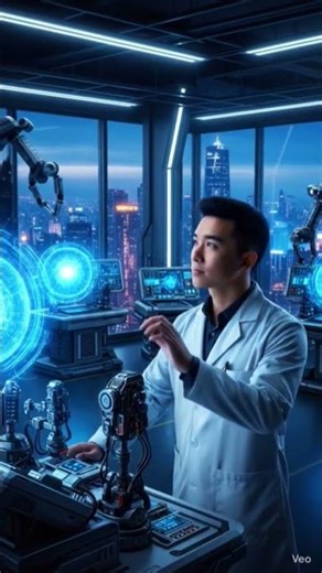 “Bruce: The Calm Scientist in a Futuristic City | Cinematic AI Short Film”