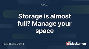 Storage is almost full? Manage your space