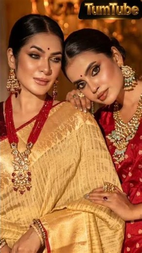 Elegant Photoshoot of Two Women in Stylish Sarees – Traditional and Modern Fusion