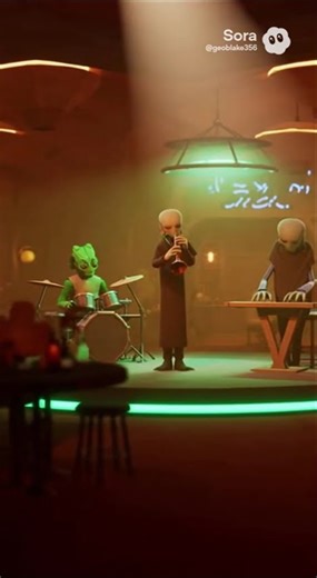 You’ve seen this cantina before… but not like this #aivideo #3dworld #lowpoly