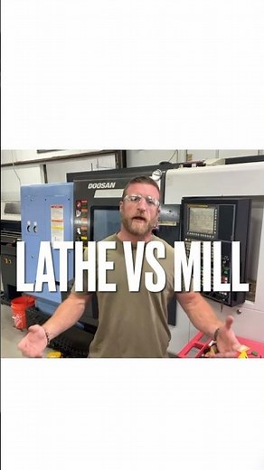 Lathe VS Mill💥 Which One is Harder⁉️ #cnc #machine #machining