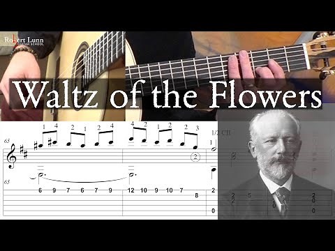 WALTZ OF THE FLOWERS - Tchaikovsky - Full Tutorial with TAB - Classical Guitar