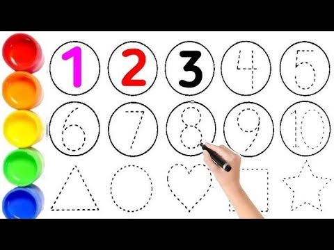 Learn to counting | Shapes drawing for nursery class | 123 | Counting stars 🌟 | गिनती