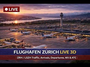 ZURICH AIRPORT LIVE | ZRH / LSZH Traffic, Arrivals, Departures, WX, ATC & Swiss Views | 16-03-2026