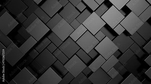 Background of Boxes. Abstract motion, loop, two color, 3d rendering, 4k resolution