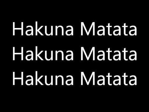 Hakuna Matata- El Rey León (letra)