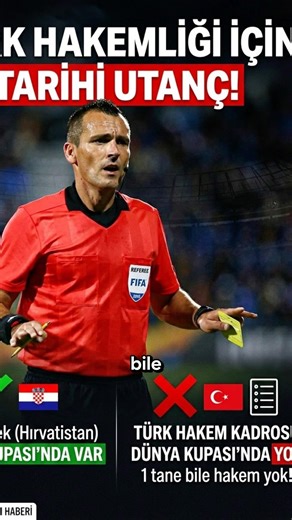 DÜNYA KUPASINDA TÜRK HAKEM YOK ❌ #türkiye #hakem #dünyakupası #youtubeshorts