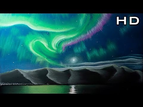 How to Draw Northern Lights Step by Step - Timelapse
