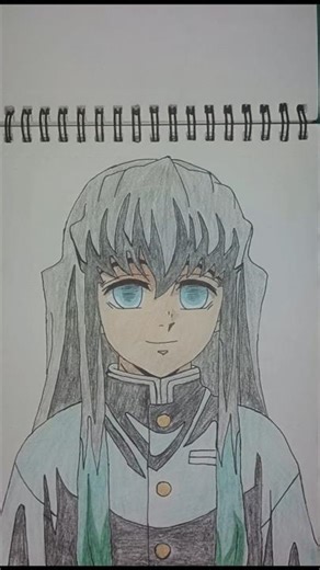 How to Draw Muichiro Tokito: The Genius Mist Hashira! 🌫️⚔️ #shorts #demonslayer